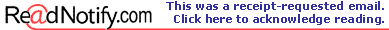 The sender of this message requests confirmation when you read it. Click here to confirm.